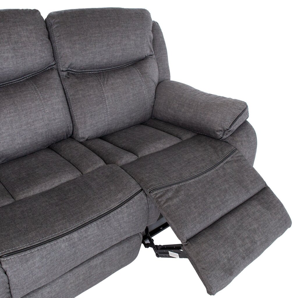 Trīsvietīgs dīvāns Home4you Gentry 3-vietīgs, pelēks cena un informācija | Dīvāni | 220.lv