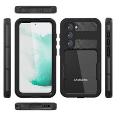 БРОНЕВОЙ чехол ВОДОНЕПРОНИЦАЕМЫЙ IP68 | Samsung Galaxy S23 Plus | ЗАКРЫВАЮЩИЙСЯ 360 | Черный цена и информация | Чехлы для телефонов | 220.lv