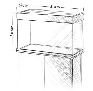 Akvārijs LED Rio 125 L, balts, 81x36x50 cm cena un informācija | Akvāriji un aprīkojums | 220.lv