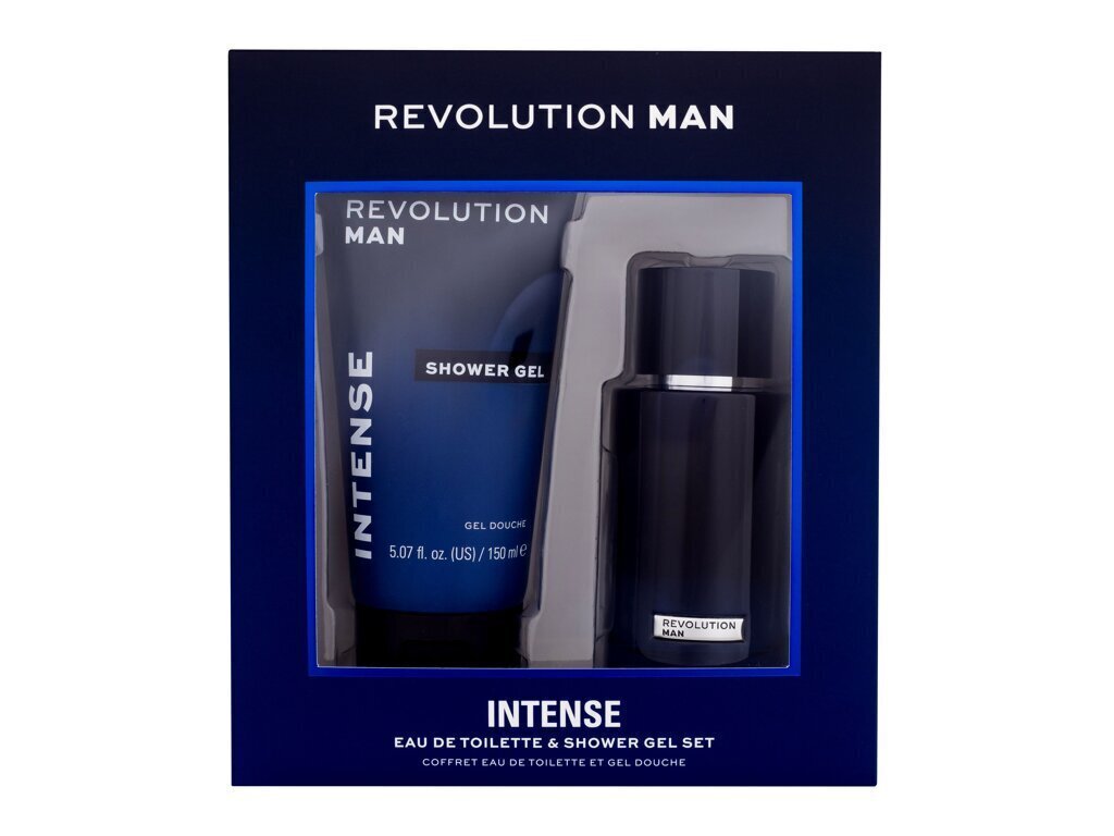 Komplekts Revolution Man Intense vīriešiem: tualetes ūdens EDT, 100 ml + dušas želeja, 150 ml цена и информация | Vīriešu smaržas | 220.lv
