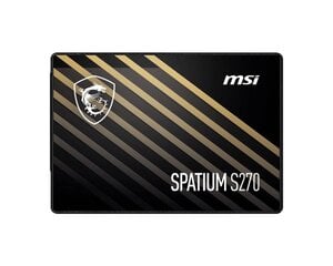 SSD MSI SPATIUM S270 480GB S78-440E350-P83 цена и информация | Внутренние жёсткие диски (HDD, SSD, Hybrid) | 220.lv