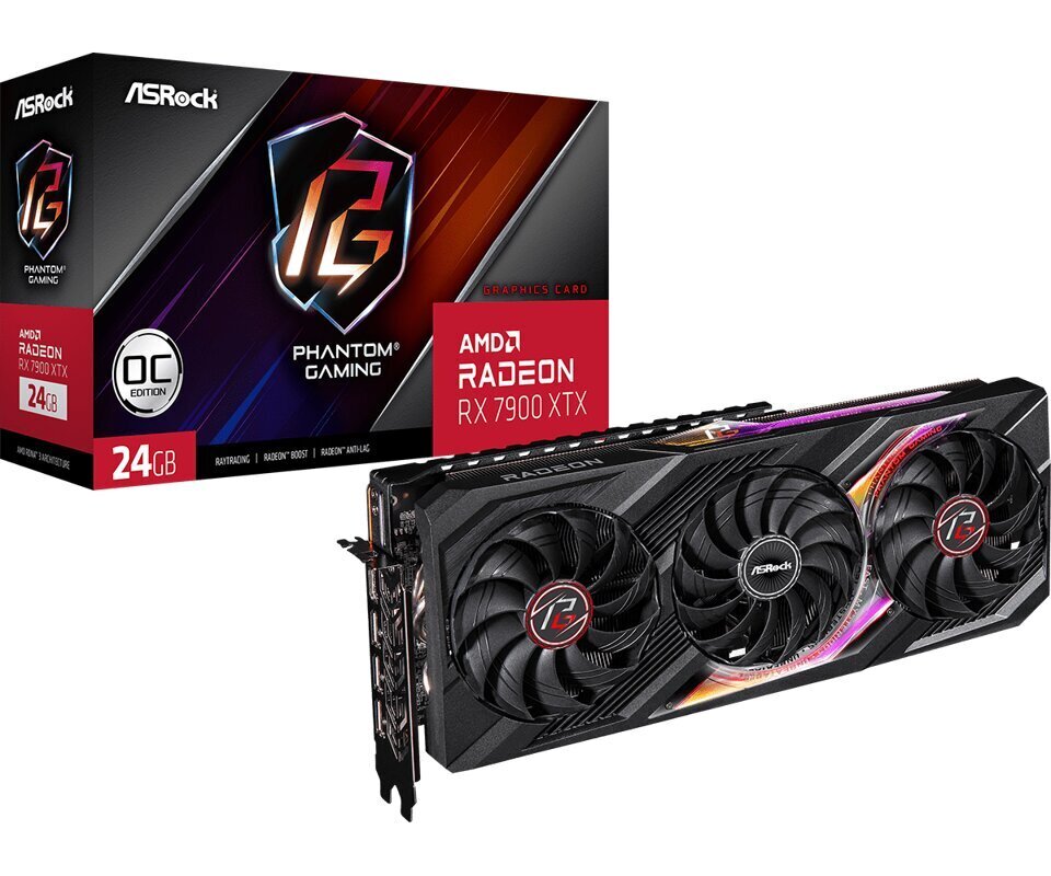 ASRock AMD Radeon RX 7900 XTX Phantom Gaming 24GB OC cena un informācija | Videokartes (GPU) | 220.lv