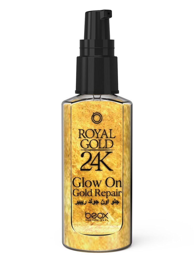 Atjaunojoša eļļa matiem ar kosmētisko zeltu Royal Gold 24K Glow On - Gold Repair, 30 ml cena un informācija | Matu uzlabošanai | 220.lv