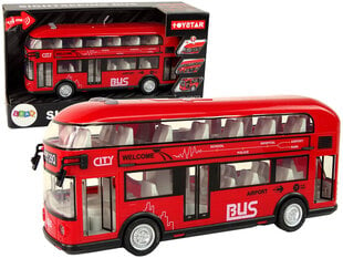 Divstāvu autobuss Lean Toys, sarkans cena un informācija | Rotaļlietas zēniem | 220.lv