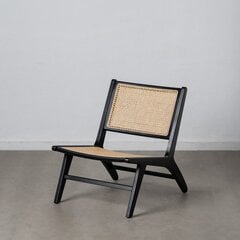 Atzveltnes krēsls 60,5 x 73,5 x 72,5 cm Dabisks Melns Koks Rotangpalma cena un informācija | Atpūtas krēsli | 220.lv