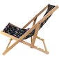 Saliekamais koka pludmales krēsls, tumši ziedi cena un informācija | Sauļošanās krēsli | 220.lv