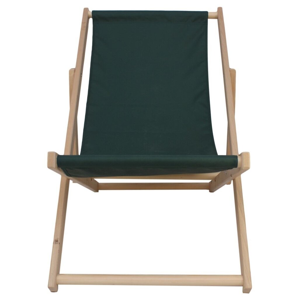 Saliekamais koka pludmales krēsls, militāri zaļš cena un informācija | Sauļošanās krēsli | 220.lv
