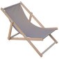 Saliekamais koka pludmales krēsls, pelēks cena un informācija | Sauļošanās krēsli | 220.lv