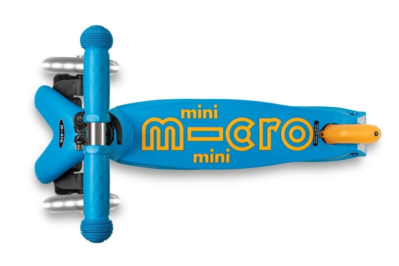 Trīsriteņu skrejritenis Micro Mini Deluxe LED, zils cena un informācija | Skrejriteņi | 220.lv