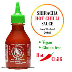 Srirača Oriģinālā asā čili mērce Sriracha Original Hot Chilli Sauce Flying Goose Brand, 200ml cena un informācija | Mērces | 220.lv