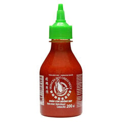 Srirača Oriģinālā asā čili mērce Sriracha Original Hot Chilli Sauce Flying Goose Brand, 200ml cena un informācija | Mērces | 220.lv