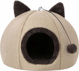 Лежак-домик для животного Doggy Kitty Head, 45х45 см, бежевый цвет цена и информация | Лежаки, домики | 220.lv