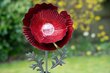 Dārza piederums "Red Poppy" ar saules lampu цена и информация | Dārza dekori | 220.lv
