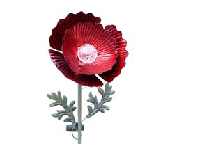 Dārza piederums "Red Poppy" ar saules lampu cena un informācija | Dārza dekori | 220.lv