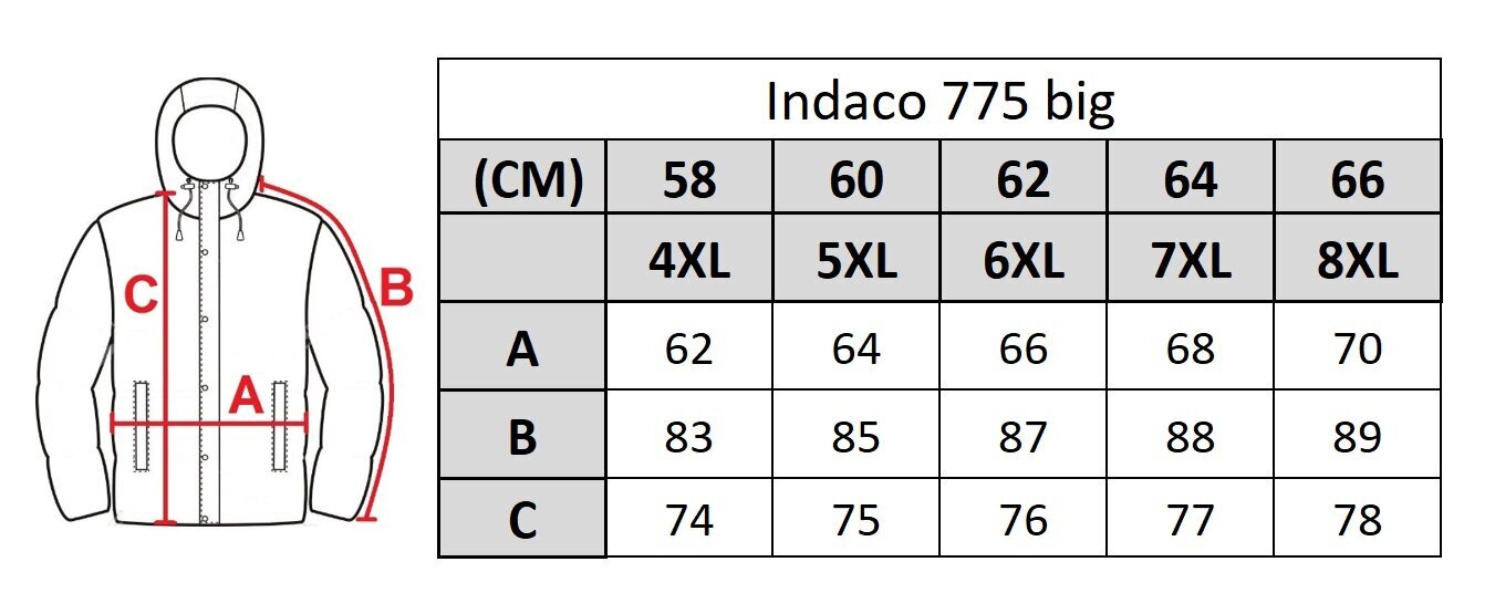 Virsjaka vīriešiem Indaco 775 big цена и информация | Vīriešu virsjakas | 220.lv