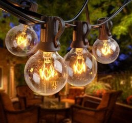 LIVMAN āra apgaismojuma lampu virtene 15m, 50+4 spuldzes cena un informācija | Ziemassvētku lampiņas, LED virtenes | 220.lv