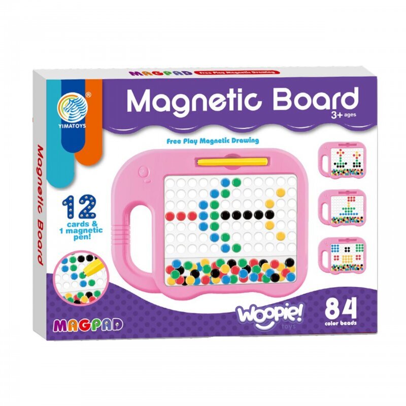 Magnētiskā tāfele Woopie, rozā cena un informācija | Attīstošās rotaļlietas | 220.lv