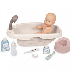 Bērnu lelles vannas komplekts ar piederumiem Smoby cena un informācija | Rotaļlietas meitenēm | 220.lv