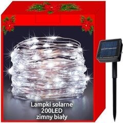 Ziemassvētku vītne Saules gaismas, 200 LED cena un informācija | Ziemassvētku lampiņas, LED virtenes | 220.lv
