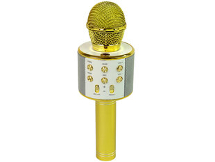 Беспроводной караоке-микрофон с динамиками и функцией записи WS-858, золото цена и информация | Развивающие игрушки | 220.lv