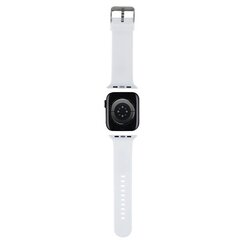 Karl Lagerfeld Pasek KLAWLSLCNH Apple Watch 42|44|45|49mm biały|white strap 3D Rubber Choupette Head цена и информация | Аксессуары для смарт-часов и браслетов | 220.lv