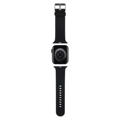 Karl Lagerfeld Pasek KLAWLSLCNK Apple Watch 42|44|45|49mm czarny|black strap 3D Rubber Choupette Head цена и информация | Аксессуары для смарт-часов и браслетов | 220.lv