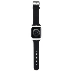 Karl Lagerfeld Pasek KLAWLSLKNK Apple Watch 42|44|45|49mm czarny|black strap 3D Rubber Karl Head цена и информация | Аксессуары для смарт-часов и браслетов | 220.lv