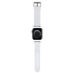 Karl Lagerfeld Pasek KLAWLSLKNH Apple Watch 42|44|45|49mm biały|white strap 3D Rubber Karl Head цена и информация | Аксессуары для смарт-часов и браслетов | 220.lv