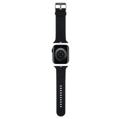 Karl Lagerfeld Pasek KLAWLSLKNK Apple Watch 42|44|45|49mm czarny|black strap 3D Rubber Karl Head цена и информация | Аксессуары для смарт-часов и браслетов | 220.lv