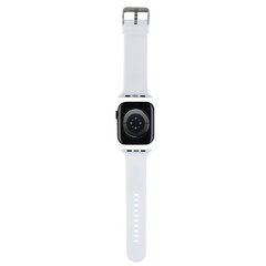 Karl Lagerfeld Pasek KLAWMSLCNH Apple Watch 38|40|41mm biały|white strap 3D Rubber Choupette Heads цена и информация | Аксессуары для смарт-часов и браслетов | 220.lv