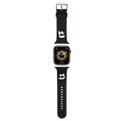 Karl Lagerfeld Pasek KLAWLSLKCNH Apple Watch 42|44|45|49mm biały|white strap 3D Rubber Karl&Choupette Heads цена и информация | Аксессуары для смарт-часов и браслетов | 220.lv