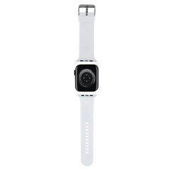 Karl Lagerfeld Pasek KLAWMSLKNH Apple Watch 38|40|41mm biały|white strap 3D Rubber Karl Head цена и информация | Аксессуары для смарт-часов и браслетов | 220.lv