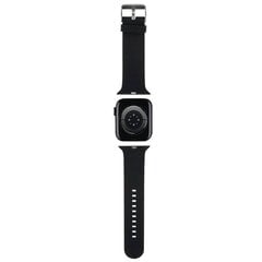 Karl Lagerfeld Pasek KLAWLSLKNK Apple Watch 42|44|45|49mm czarny|black strap 3D Rubber Karl Head цена и информация | Аксессуары для смарт-часов и браслетов | 220.lv