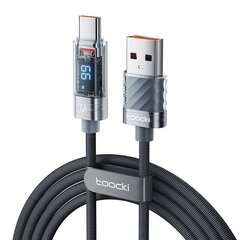 Toocki Charging Cable A-C, 1m, 66W (Grey) цена и информация | Кабели для телефонов | 220.lv