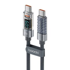 Toocki Charging Cable C-C, 1m, 100W (Black) цена и информация | Кабели для телефонов | 220.lv