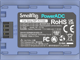 SmallRig 4265 cena un informācija | Akumulatori videokamerām | 220.lv