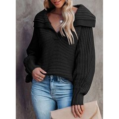 Džemperis sievietēm Gosopin, melns cena un informācija | Sieviešu džemperi | 220.lv