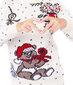 Ziemassvētku džemperis bērniem, balts цена и информация | Jakas, džemperi, žaketes, vestes meitenēm | 220.lv
