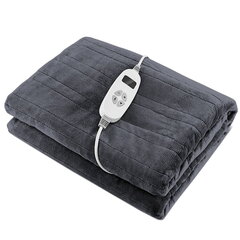 Одеяло электрическое с подогревом 130х163 Costway, серое цена и информация | Согревающие приборы | 220.lv
