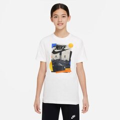 Nike meiteņu T-krekls DR9630 100 DR9630100, balts цена и информация | Рубашки для девочек | 220.lv