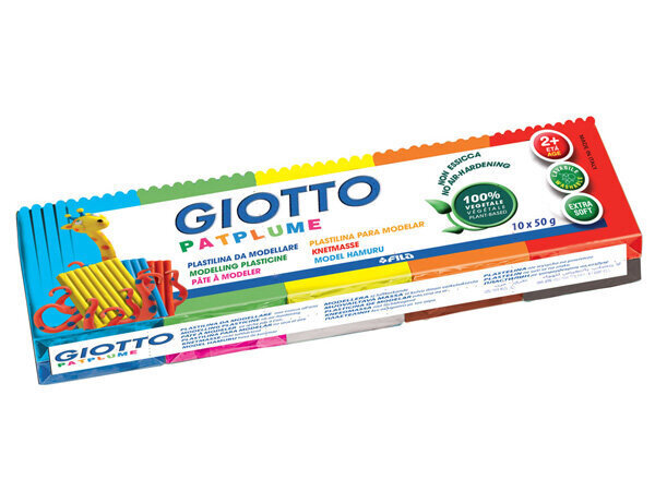 Plastilīns Giotto Patplume, 10x50g цена и информация | Modelēšanas un zīmēšanas piederumi | 220.lv