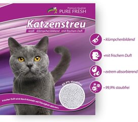 Kahu tīrs svaiga kaķu pakaiši ar mazuļa pulvera aromātu • Vienreizējs vienreizējs • Dabisks materiāls balts kalcija bentonīts • 2-pack • 6L (5,2 kg) uz paku = 12L (10,4 kg) cena un informācija | Kaķu smiltis, pakaiši | 220.lv