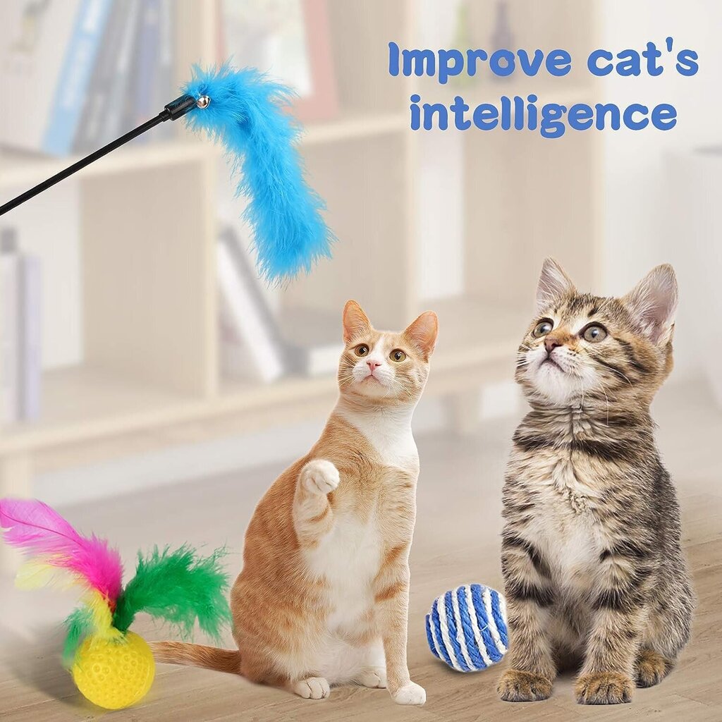 Kaķu rotaļlietu komplekts Mcnory, 28 gab. цена и информация | Rotaļlietas kaķiem | 220.lv