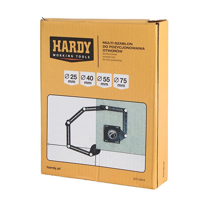 Veidne daudzfunkcionāla, caurumu atrašanās vietas noteikšanai Hardy, d-25-75mm cena un informācija | Rokas instrumenti | 220.lv