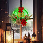 Dekoratīvs Ziemassvētku vainags ar LED gaismām ap vainagu, LIVMAN XY-019 cena un informācija | Ziemassvētku dekorācijas | 220.lv