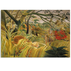Reprodukcija Anrī Ruso Tīģeris tropiskā vētrā (1891) cena un informācija | Gleznas | 220.lv