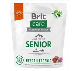 Brit Care hipoalerģisks suņiem-senjoriem, ar jēra gaļu un rīsiem, 1 kg цена и информация | Сухой корм для собак | 220.lv