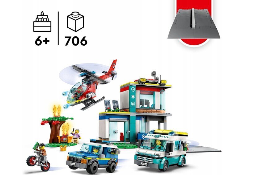 60371 Lego City avārijas transportlīdzekļa komplekts un plīša spilvena kaķis cena un informācija | Konstruktori | 220.lv