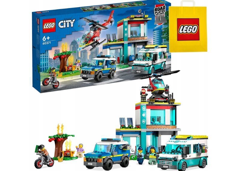 60371 Lego City avārijas transportlīdzekļa komplekts un plīša spilvena kaķis cena un informācija | Konstruktori | 220.lv