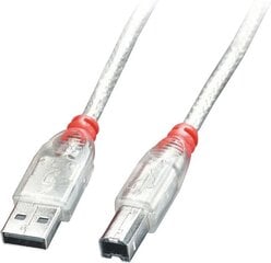 Lindy, USB-A - USB-B, 5м цена и информация | Кабели и провода | 220.lv